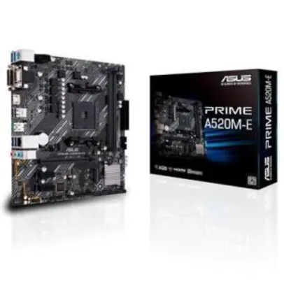 Placa-Mãe Asus Prime A520M-E AMD AM4 mATX DDR4 - R$550