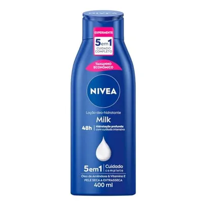 [Rec/ + por - R$11,92] NIVEA Hidratante Corporal Milk Pele Seca - Nutrição intensa para pele seca a extrasseca 400ml