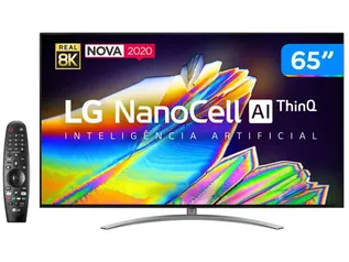 Smart TV 8K NanoCell IPS 65” LG 65NANO96 - Wi-Fi Bluetooth HDR Inteligência Artificial 4 HDMI