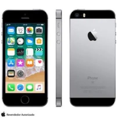 iPhone SE Cinza Espacial, com Tela de 4”, 4G, 128 GB e Câmera de 12 MP - MP862BR/A - AEMP862BRACNZ - R$1499