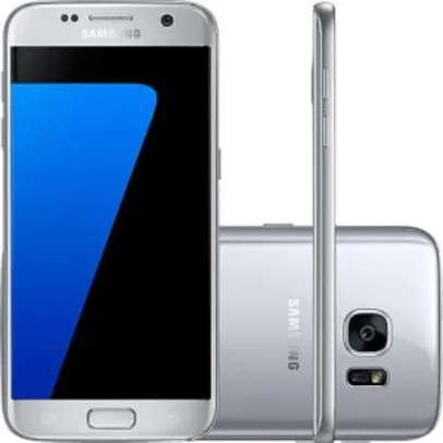 Smartphone Samsung Galaxy S7 Android 6.0 Tela 5.1" 32GB 4G Câmera 12MP - Prata - 1.495,12