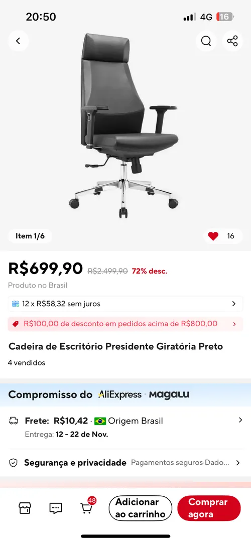 Imagem na descrição da promoção