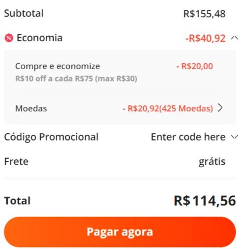 Imagem na descrição da promoção