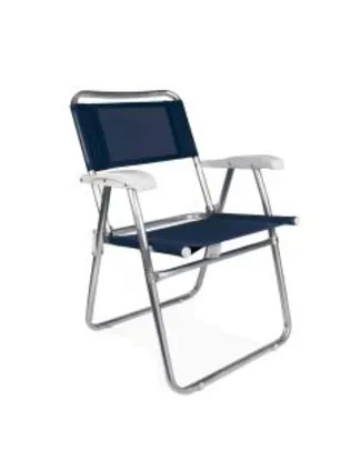 Cadeira Master Mor Alumínio Tela Sannet Azul