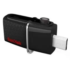 [Casas Bahia] Pen Drive para Smartphone e Tablet SanDisk Ultra® Dual Drive com USB 3.0 e Micro USB 32GB, Preto - R$67