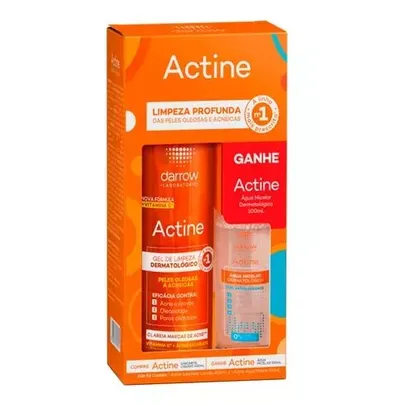 Kit Gel de Limpeza Actine vit C 400ml + Água Micelar 100ml