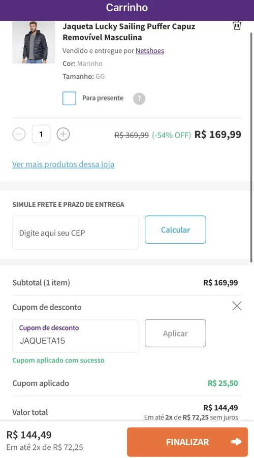 Imagem na descrição da promoção