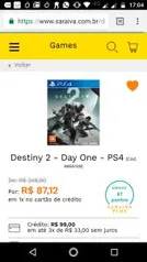 Destiny 2 day one edition - R$87