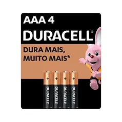 (REC) Duracell Pilha Alcalina Aaa Palito Duracell Com 4 Unidades