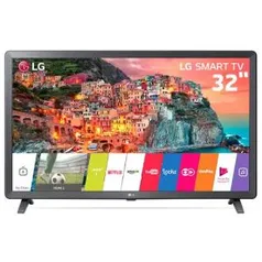 Smart TV LED 32" HD LG 32LK615BPSB com WebOS 4.0 Wi-Fi, Processador Quad Core, HDR 10 Pro, HDMI e USB - R$1044