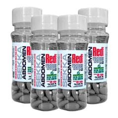 Kit 4x Sekka Abdomen 420mg Cafeina 30 Tabletes Red Series