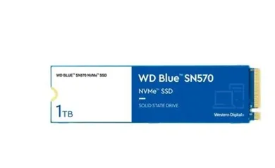 SSD WD Blue SN570, 1T, M.2 2280, NVMe, Leituras 3.500Mbp/s, 3.000Mbp/s, Azul - WDS100T3B0C