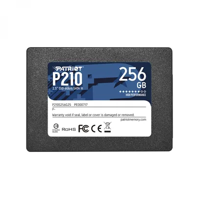 SSD Patriot P210, 256GB, Sata III, Leitura 500MB/s e Gravação 400MB/s | R$199