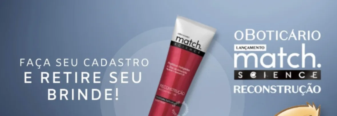 Máscara Match Science Reconstrução Brinde