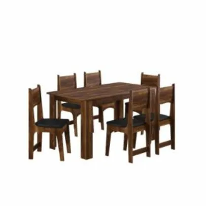 Conjunto Sala de Jantar Mesa 6 Cadeiras R$ 318