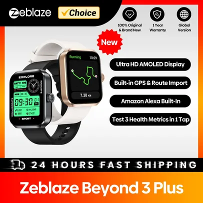 Zeblaze-Beyond 3 Plus Smartwatch GPS, Display AMOLED de 1,78 