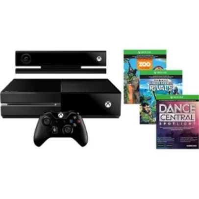 [Americanas] Console Xbox One + Sensor Kinect + Controle sem Fio + 3 Jogos (Via Dowloand) por R$ 1760