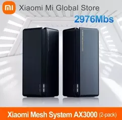 Roteador Xiaomi ax3000 (2-pacote) 256mb, 5g, wifi amplificador, ipv6, wpa3, Sistema Mesh