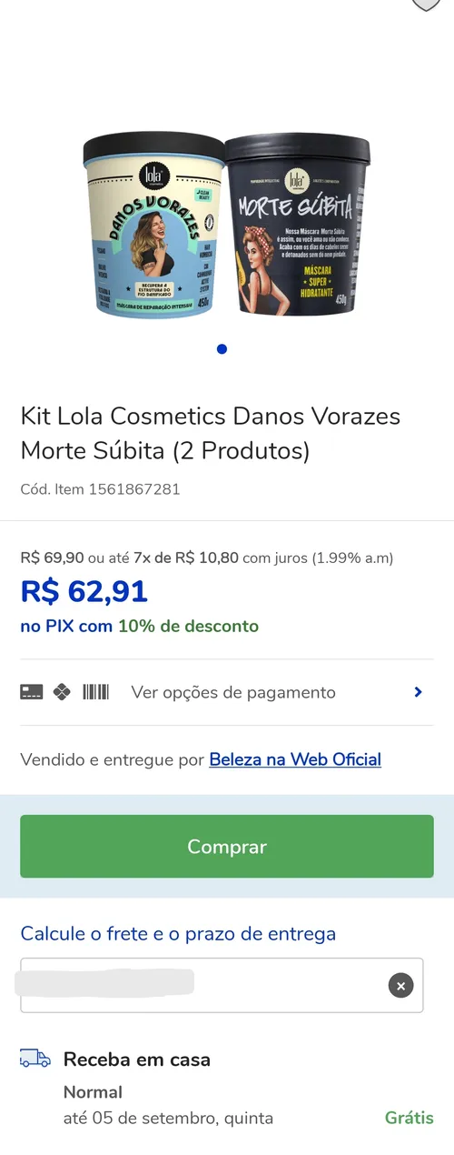 Imagem na descrição da promoção