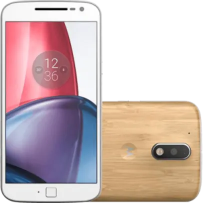 Smartphone Moto G 4 Plus Dual Chip Android 6.0  Bambu / Branco por R$ 1052