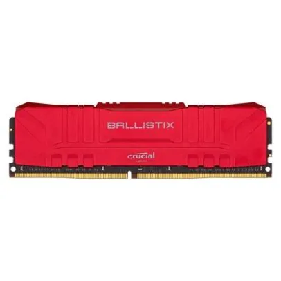 Memória RAM Crucial Ballistix 16GB DDR4 2666 Mhz, CL16, UDIMM, Vermelho | R$480