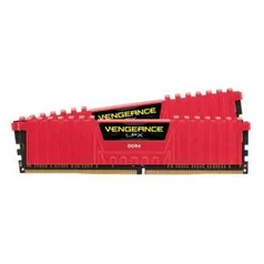 Memoria Corsair Vengeance LPX 16GB (2x8) DDR4 3200MHz Vermelha, CMK16GX4M2B3200C16R