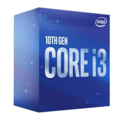 Processador Intel Core i3 10100 3.60GHz (4.30GHz Turbo), 10ª Geração, 4-Cores 8-Threads, LGA 1200 | R$819