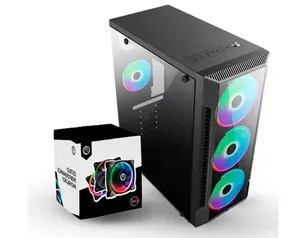 Gabinete Gamer + Cooler Gamer Com Lateral De Vidro