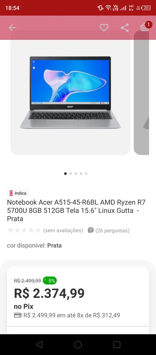 Imagem na descrição da promoção