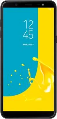 Smartphone Samsung Galaxy J8 Preto Tela 6.0" Android 8.0, Câmera 16Mp + 5 MP F1.9, 64Gb