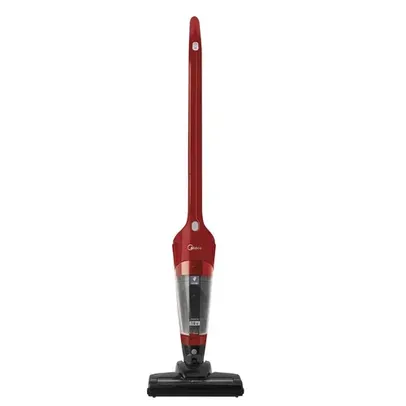 Aspirador de Pó Vertical Sem Fio Midea 2 em 1  Preto e Vermelho VSC15B - Bivolt