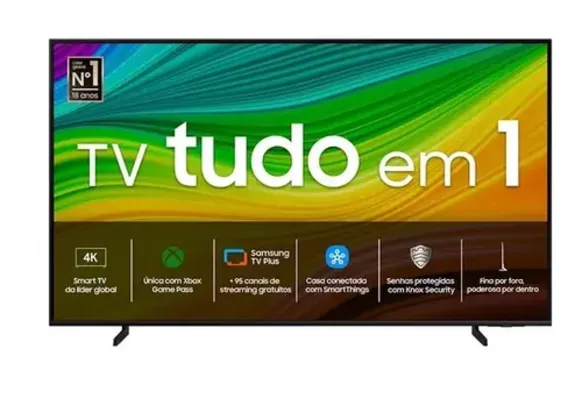 Samsung Smart TV 50" QLED 4K Q60D 2024, Modo Game, Tela sem limites, Design slim, Visual livre de cabos, Alexa built in