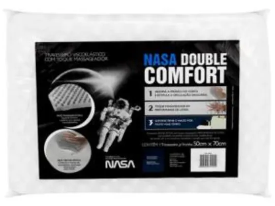 [APP/ 100% de volta] Travesseiro Nasa Fibrasca Viscoelástico - NASA Double Comfort - R$ 35