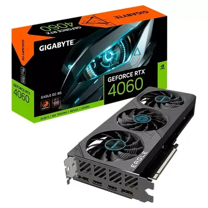 Placa de Vídeo RTX 4060 EAGLE OC Gigabyte NVIDIA GeForce, 8GB GDRR6