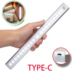 Sensor de Movimento Luz Sem Fio LED Night Light Tipo C