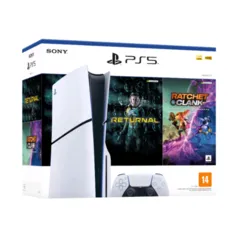 Console PS5 Slim 1TB (com leitor de disco) + 2 Jogos - Branco