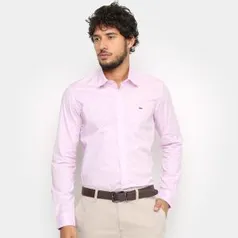 Camisa Social Lacoste Slim Fit Lisa Masculina