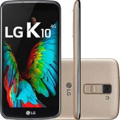 [Submarino] Smartphone LG K10 Dual Chip Android 6 Tela 5.3" 16GB 4G Câmera 13MP TV Digital - Dourado  por R$ 734