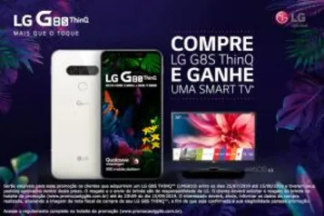 Compre um LG G8S THINQ entre 25/07 e 15/08 e ganhe uma Smart TV | R$2.709