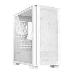 Gabinete Gamer Montech AIR 100 Lite, Mini Tower, White, Micro ATX, 2 Fans, Vidro Temperado