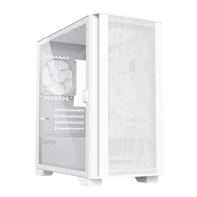 Gabinete Gamer Montech AIR 100 Lite, Mini Tower, White, Micro ATX, 2 Fans, Vidro Temperado