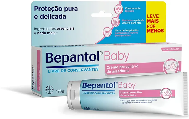Bepantol Baby Creme Preventivo de Assaduras Para Bebês, Bepantol, 120G | R$22