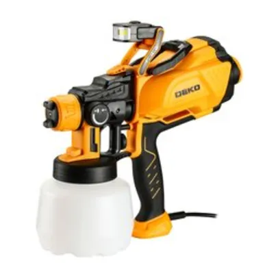 Pistola de Pintura Pulverizadora HVLP Elétrica 600W 1200ml Luz, 3 Bicos e Acessórios - Deko