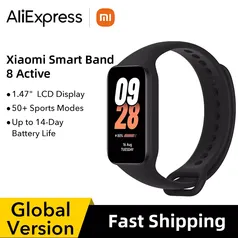 [Taxa Inclusa] Xiaomi Smart Band 8 Active Versão Global c/ Monitor de Freqüência Cardíaca