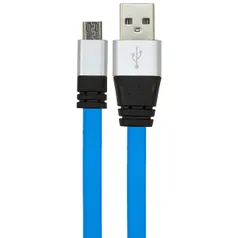 CABO USB DE SILICONE CARREGADOR E DADOS CELULAR MICRO USB por R$ 10