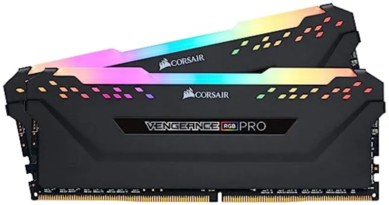 CORSAIR Memória de desktop VENGEANCE RGB PRO 32 GB (2 x 16 GB) DDR4 3600 (PC4-28800) C18 – Preto