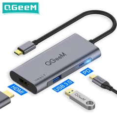 Qgeem-hub 8 portas para macbook pro, samsung dex e outros