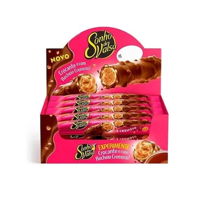 Stick Wafer Recheado Sonho de Valsa 25g  - Embalagem com 15 Unidades