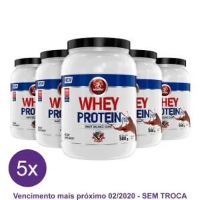 Kit 5x Whey Protein Pré Midway 500g - Chocolate