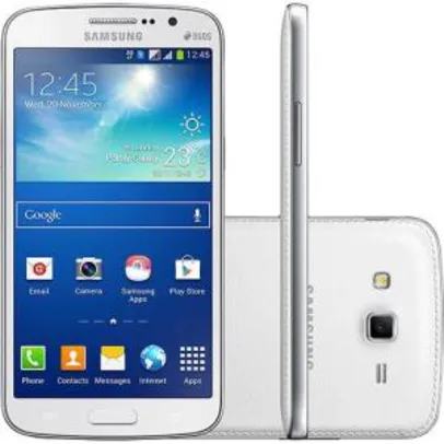 Smartphone Samsung Galaxy Gran 2 Duos Dual Chip Desbloqueado Android 4.3 Tela 5.3" Câmera 8MP TV Digital - Branco - R$649